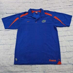 Florida Gators Nike Polo Shirt MENS XL Blue NCAA Team Fit Dry VINTAGE Y2K